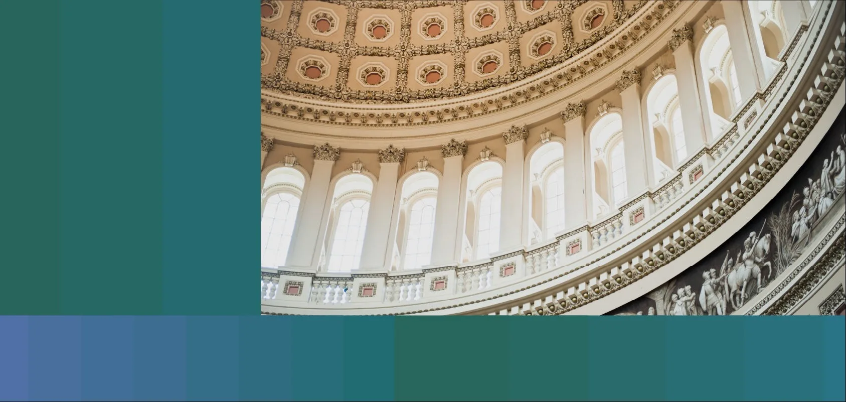 Photo of the US Capitol rotunda's interior