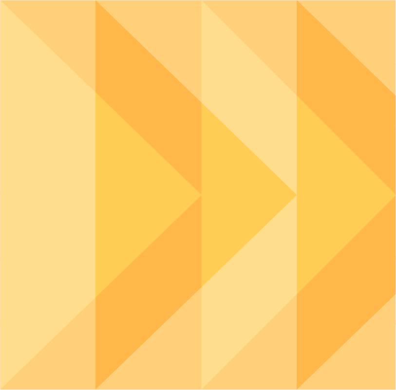 Play arrow icons on a yellow striped background.